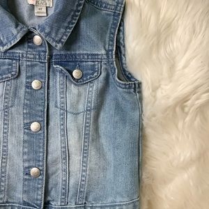 TCP Girls Denim, Jean Vest, Button Closure, 4T